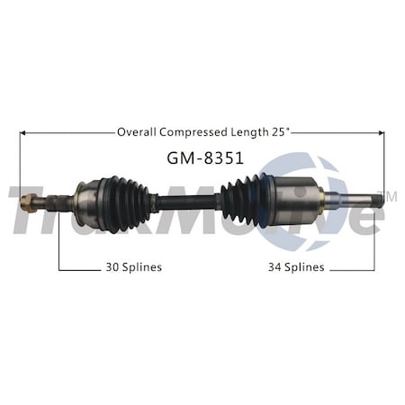 Surtrack Axle Cv Axle Shaft, Gm-8351 GM-8351